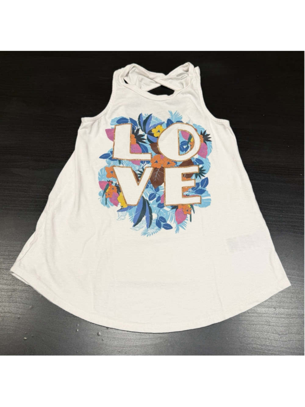 Gymboree Old Navy Girls Tank Top Lot‎ Size 6, 6-7 Love Floral Stay Wild At Heart